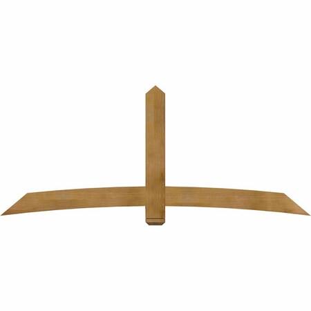 Ekena Millwork Bellingham Rough Sawn Timber Gable Bracket, Western Red Cedar, 96"W x 40"H x 4"D x 6"F, 10/12 Pitch GBW096X40X0406BEL00RWR